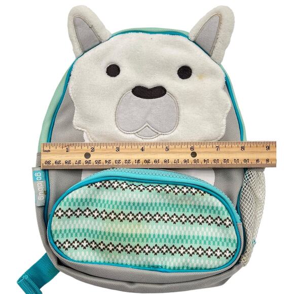 Preschool Kindergarten Backpack Fuzzy Puppy Kitty Bear Canvas Buckle Straps Mesh - Picture 8 of 9